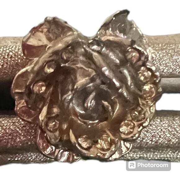 Vintage AFTER FIVE Glittery Metallic Silver/Gold Clutch - Picture 8 of 9